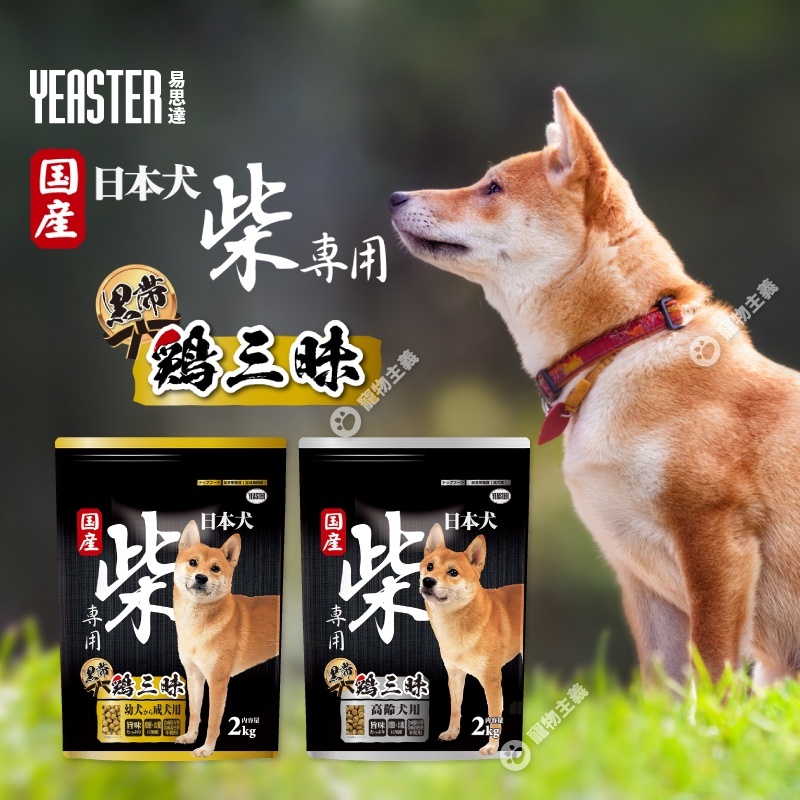 『寵物王』YEASTER 易思達 柴犬專用雞三昧 2kg 成幼犬 高齡犬 犬飼料 乾糧 柴犬 狗糧 日本原裝