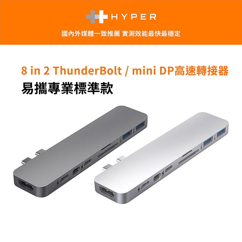 【HyperDrive】8-in-2 USB-C Hub 多功能集線器