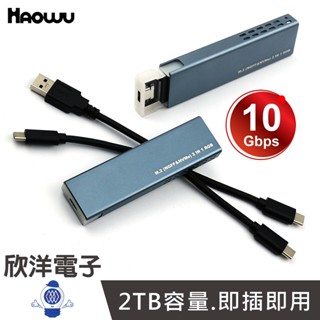 HAOWU 魔幻炫光M.2硬碟外接盒 支援雙協議NGFF NVMe SSD 台灣晶片 (HSD-E03) 適用 iPho