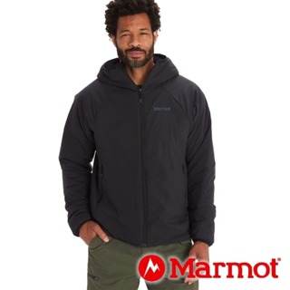 【Marmot】男彈性保暖連帽外套(PrimaLoft)『黑色』M12691