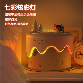 [預購]新款 萌寵迷你小蛋糕加濕器 USB 小夜燈 桌面 家用 靜音噴霧加濕器 加濕器