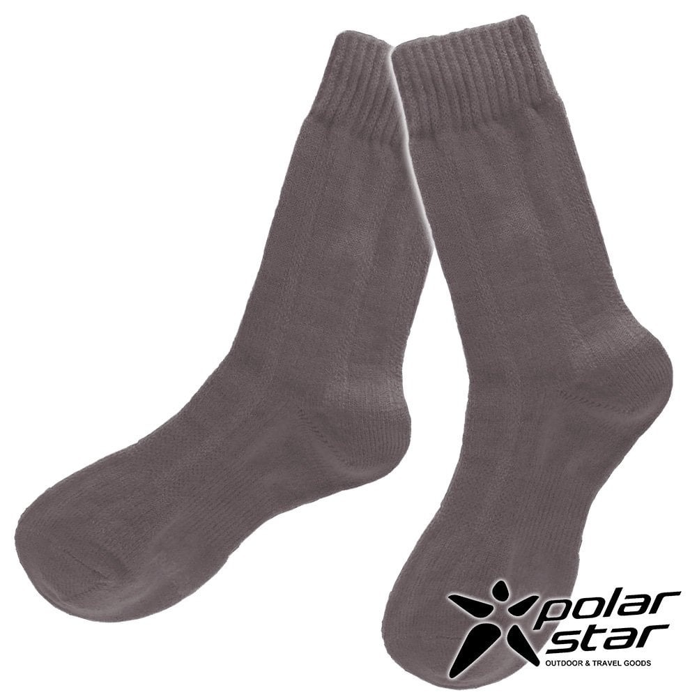 【PolarStar】女 羊毛保暖襪『褐紫』P18610