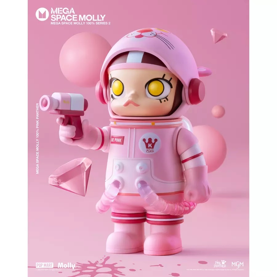現貨Molly MEGA SPACE 100% 二代 粉紅豹 Popmart 泡泡瑪特