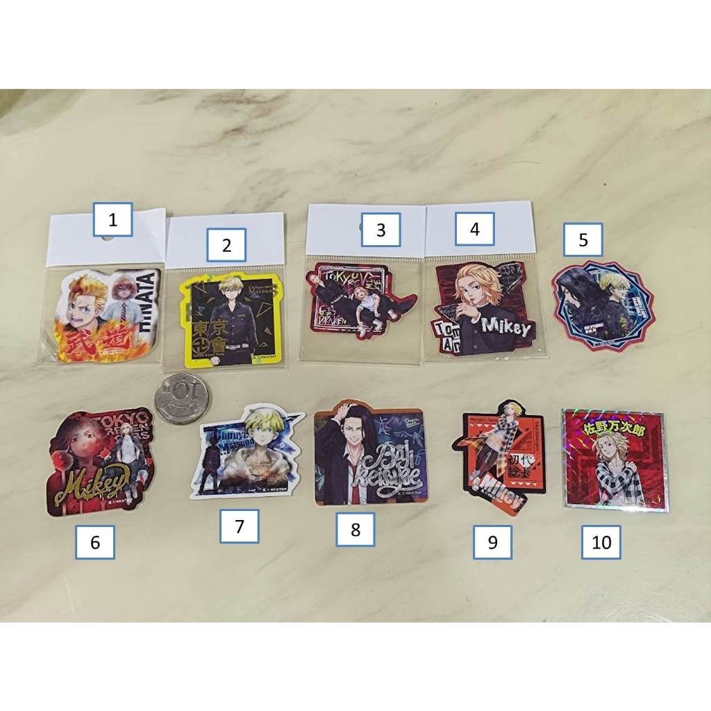 東京復仇者 貼紙 佐野萬次郎 松野千冬 場地圭介 花垣武道