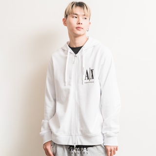 郵寄兵．現貨 Armani Exchange AX 男版 刺繡 經典LOGO 外套 無刷毛 毛巾布 白色 歐洲