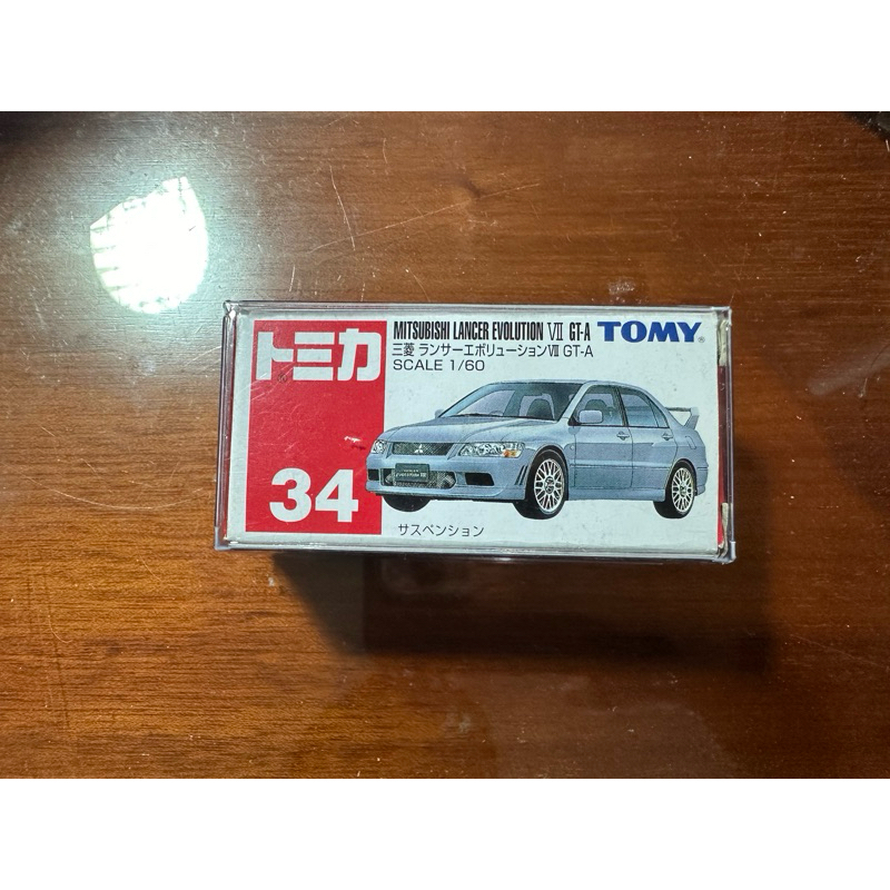 Tomica 34 Mitsubishi EVO 7 藍標