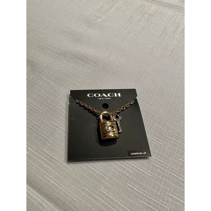 COACH項鍊-鎖頭鑰匙（全新泰國購入，含防塵袋）