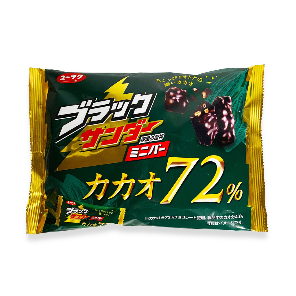【有樂】日本零食 有樂 雷神巧克力袋裝(黑巧克力/72%巧克力/草莓巧克力)