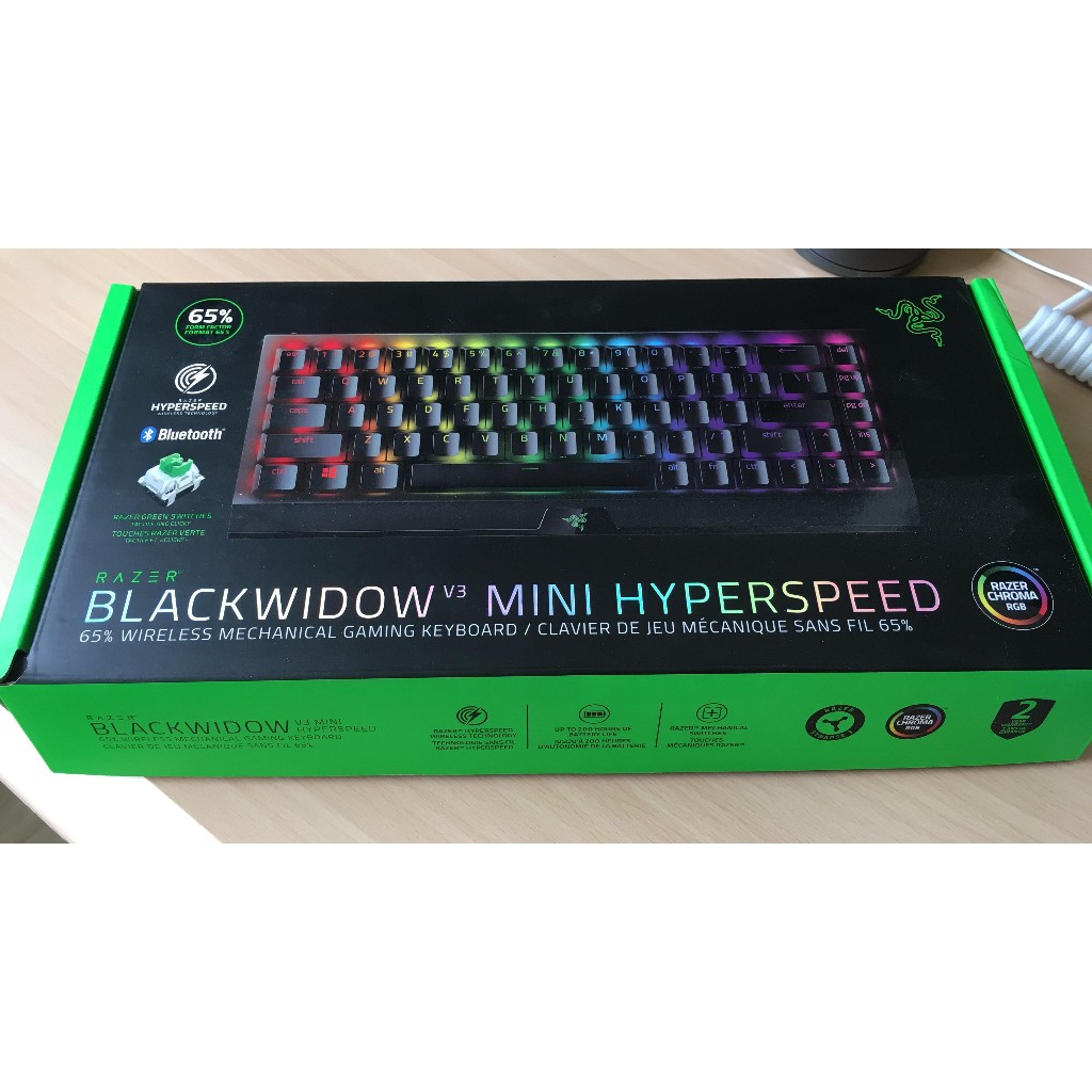 Razer 雷蛇 BlackWidow V3 Mini 黑寡婦65% RGB 【綠軸】無線機械鍵盤 英刻