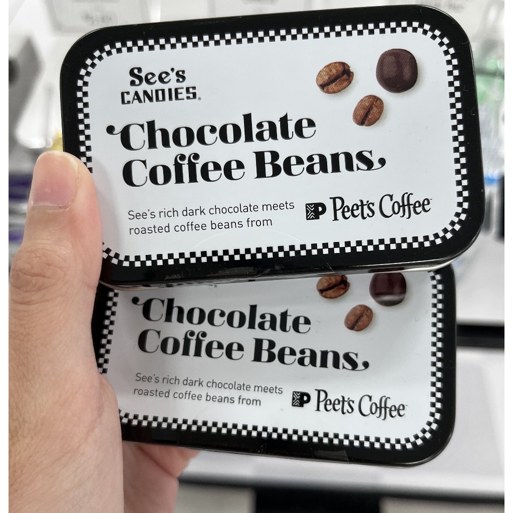 現貨 美國代購 See's CANDIES 和Peet's Coffee聯合推出 咖啡豆巧克力
