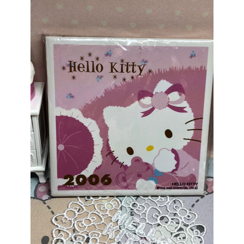 日本帶回來的Hello Kitty磁磚杯墊隔熱墊或掛畫都可