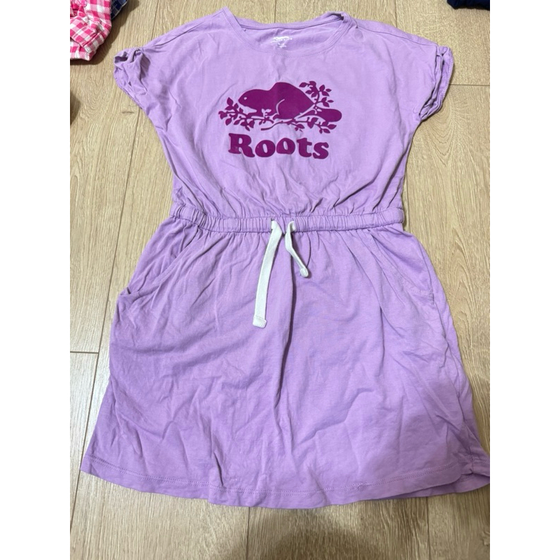 ROOTS 女童洋裝 紫色超美連身洋裝