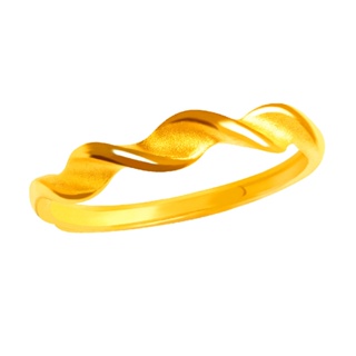 【元大珠寶】『幸福波浪』黃金戒指 活動戒圍-純金9999國家標準2-0070