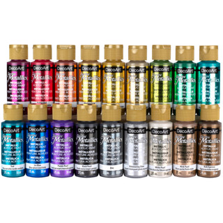 DecoArt Dazzling Metallics 59ml 18色閃耀金屬顏料套組 - DASK370
