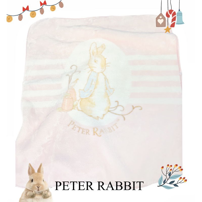 全新 彼得兔秋冬法蘭絨厚絨毯 毛毯 蓋毯 午睡毯 拉鏈扣子款