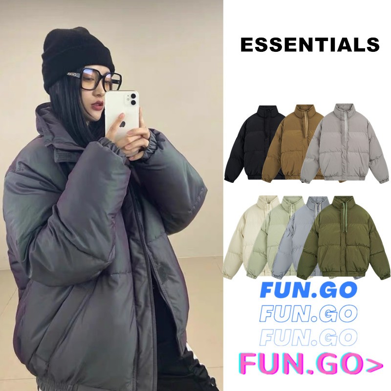 us 限時特賣✨FOG 外套 ESSENTIALS 棉服 鐳射棉服 FEAR OF GOD 反光外套 羽絨棉服 抽繩高領