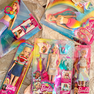 E發票🇺🇸🚛現貨免等🔜美國正版芭比 娃娃 Barbie 變色美人魚 發亮美人魚 時尚玩髮 獨角獸 歌手 休閒服