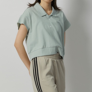 Adidas OG Polo Shirt 女 藍色 運動 休閒 短版 Polo衫 短袖 IJ5225