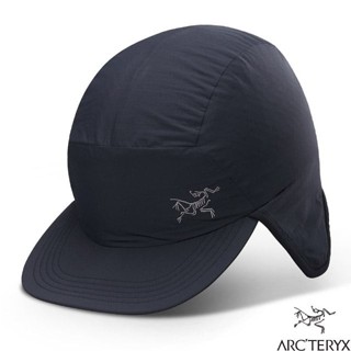 【ARCTERYX 始祖鳥】化纖保暖帽 Proton 鴨舌護耳帽/透氣防風雨 可翻折保暖耳罩_黑_X000007376