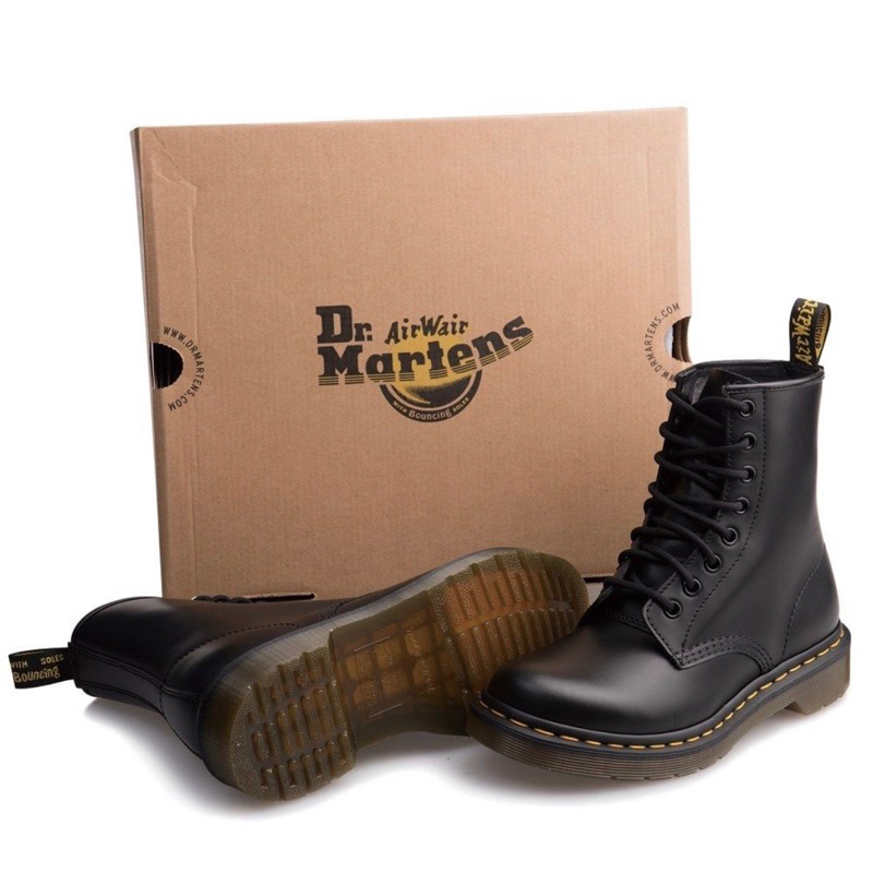 Dr.Martens 馬汀 八孔 1460 硬皮 smooth 黑