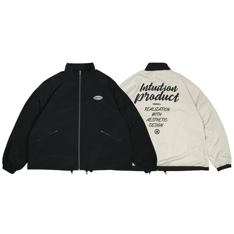 IDEALISM ID23050-BK WS JACKET 防潑尼龍 哈靈頓 雙面穿 外套 (黑色) 化學原宿