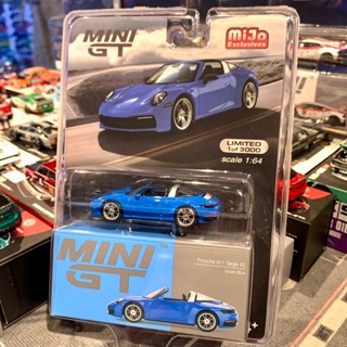 吊卡／紙盒 MINI GT Porsche 911 Targa 4S 鯊魚藍 保時捷 610 模型車 2款包裝 小汽車