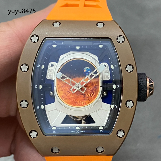 rm52-05陀飛輪太空人實拍腕錶男士手錶男士腕錶自動上鏈機械手動上鏈休閒運動正式手錶防水