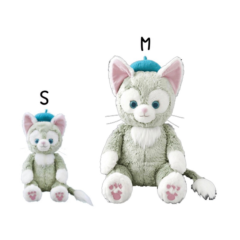 【日本迪士尼】Duffy達菲熊的好朋友 Gelatoni 傑拉東尼 畫家貓 M號 絨毛公仔娃娃 玩偶 （全新）
