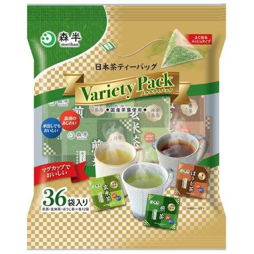 日本 國產 森半 綠茶 煎茶 玄米茶 綜合茶包 36袋 隨手包