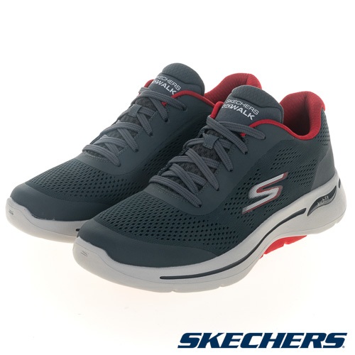 【SKECHERS】健走系列 GO WALK ARCH FIT-216262CCRD-灰紅\男-原價3190元