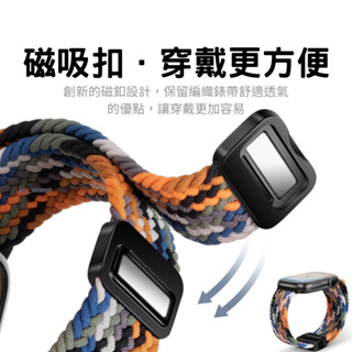 新品🔥磁扣 編織尼龍彈性錶帶 適用 Apple Watch Ultra2 S9 S8 S7 SE SE2 蘋果 運動