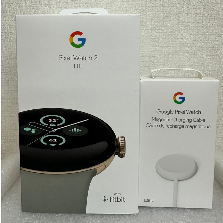 Google Pixel Watch 2 LTE 香檳金錶殼/霧灰色運動錶帶