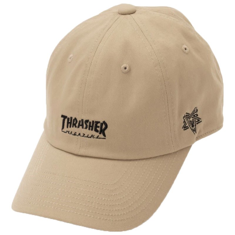 THRASHER 日本限定 DW1546-33 EMBROIDERY LOGO CAP 老帽 棒球帽 (卡其) 化學原宿