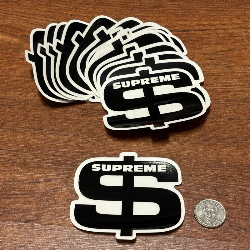 Supreme Dollar sign 金錢符號 貼紙 嘻哈