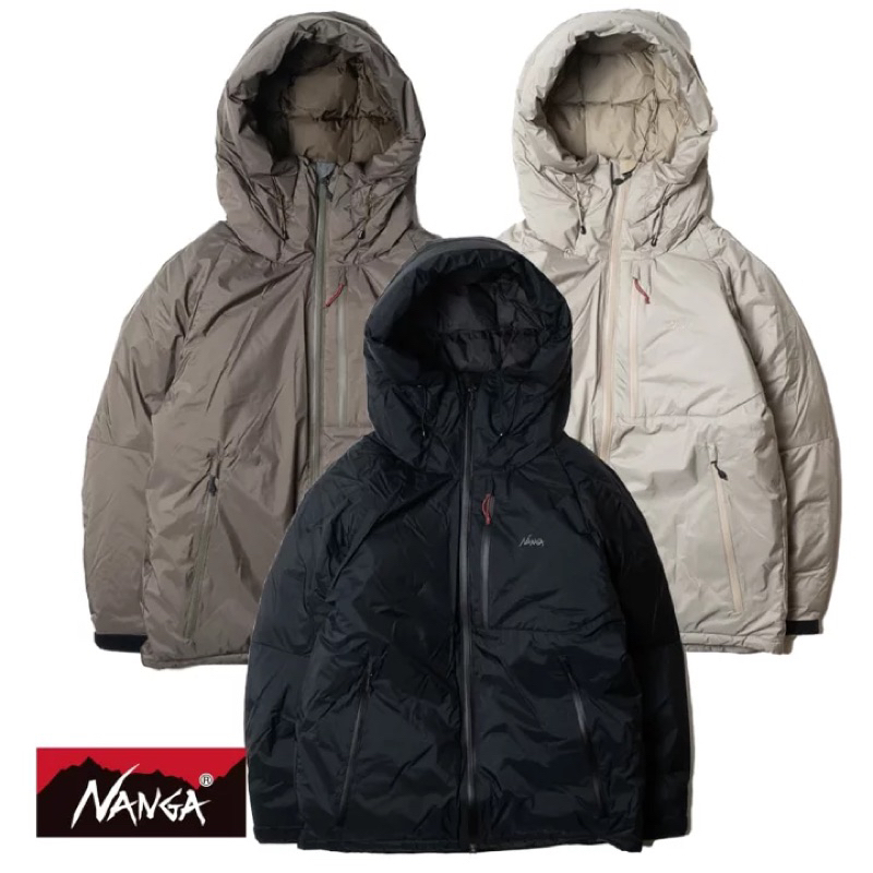 （Worldwide🇯🇵代購)NANGA / AURORA DOWN 刺繡防水防風保暖外套 黑/灰/米