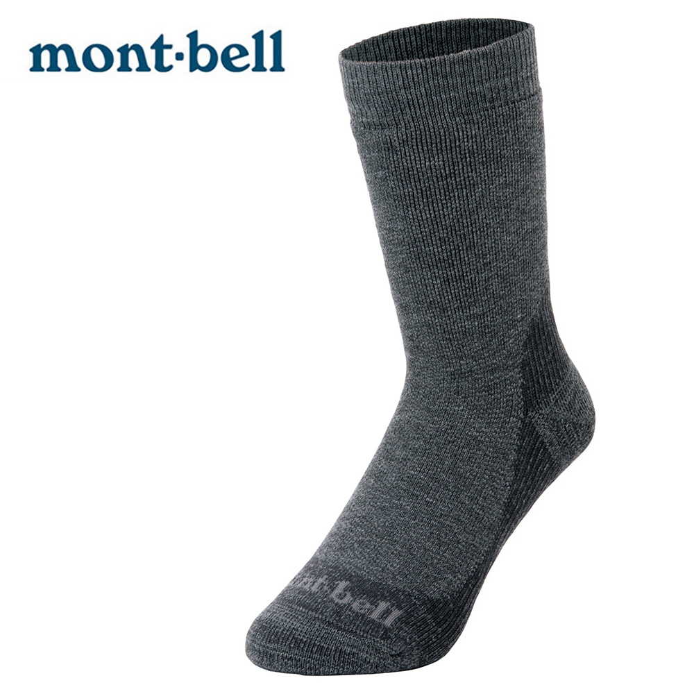 【mont-bell 日本】MW TREKKING 美麗諾羊毛襪 男女兼用 炭灰 (1118421-HCH)