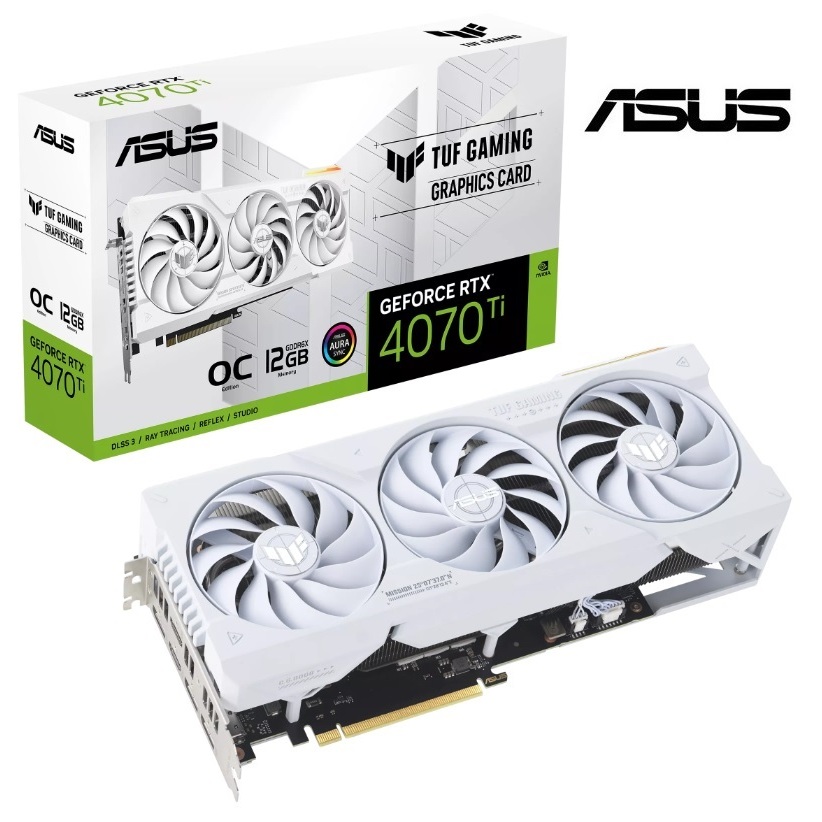 現貨】全新 ASUS 華碩 TUF RTX4070TI O12G WHITE 顯示卡 電競 鈦 超頻3風扇 光追 4K【