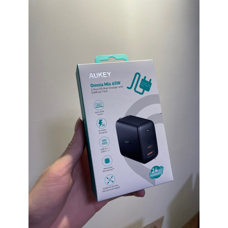 已保留）Aukey PA-B3 65w GaN 氮化鎵 Type-C 快充頭 RMA新品 保固內