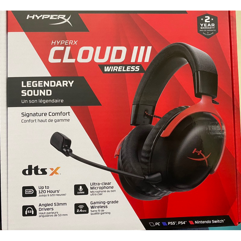 HyperX Cloud III Wireless 颶風3 無線電競耳機 無線 藍牙 藍芽 耳罩式