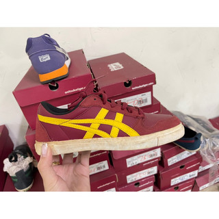 大灌體育👟出清特賣 過季 ng商品 亞瑟士 asics Onitsuka Tiger 帆布鞋 紅黃 D4R3Y-2503