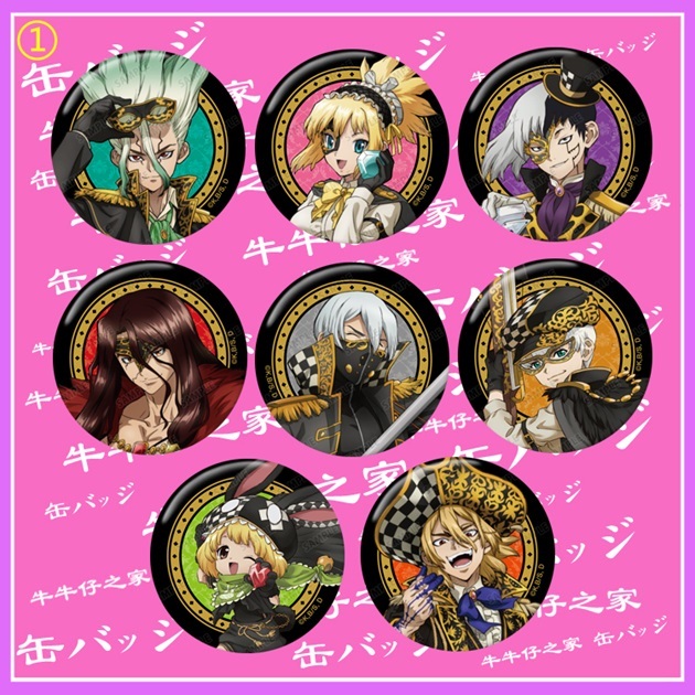 Dr.STONE 新石紀 胸章 徽章 石神千空 琥珀 鉻 淺霧幻 獅子王司 冰月 西園寺羽京 龍水 動漫
