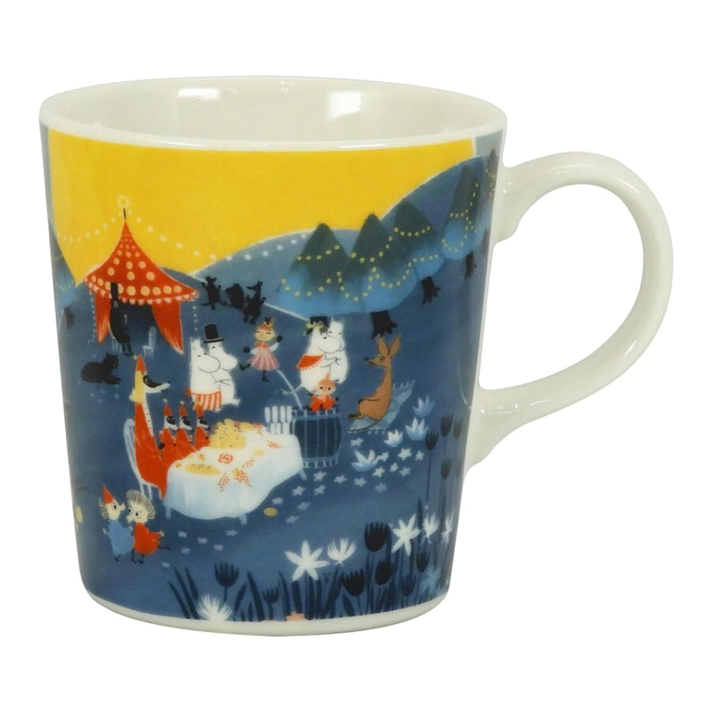 日本山加 YAMAKA 日本製 Moomin 繪本風陶瓷馬克杯 (附盒) 300ml 嚕嚕米 藝術 派對 SJ12685