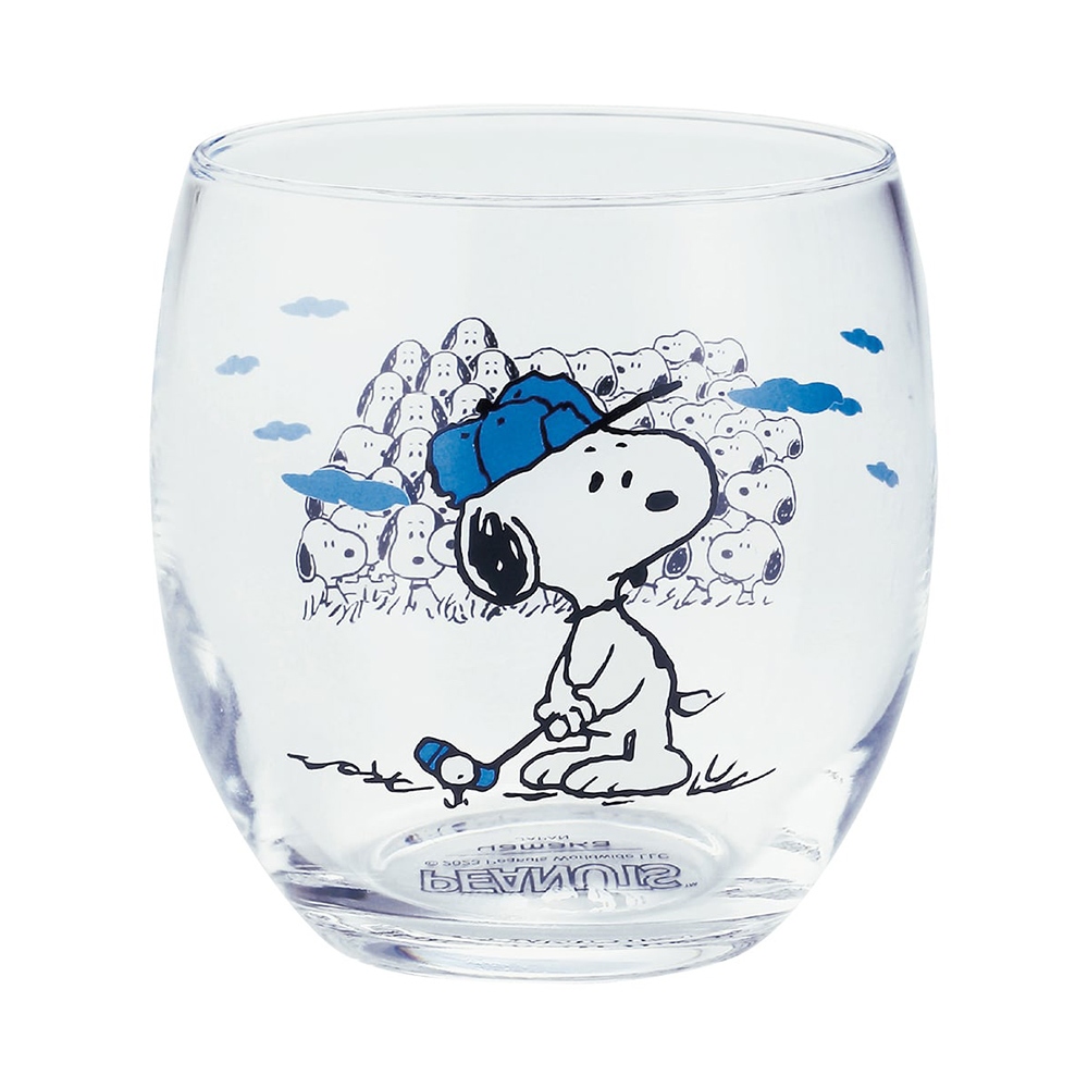 日本山加 YAMAKA 日本製 Snoopy 透視3D玻璃杯 史努比 高爾夫 SJ21914