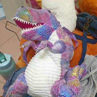 紫色恐龍背包，搞怪恐龍背包