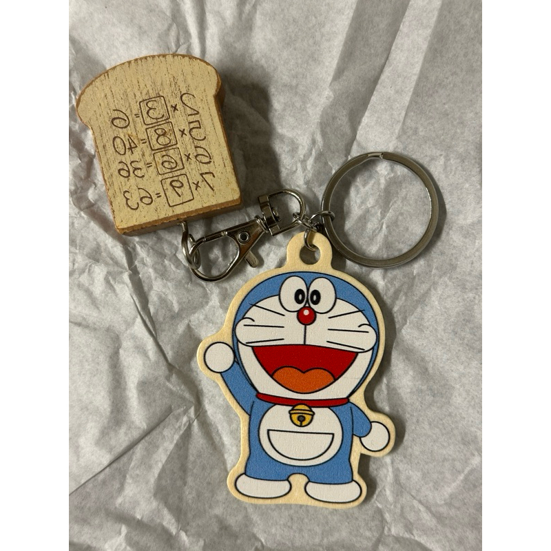 7-11哆啦A夢 道具大木集 木頭立體公仔鑰匙圈 公仔 發光鑰匙座 Doraemon 道具大木集