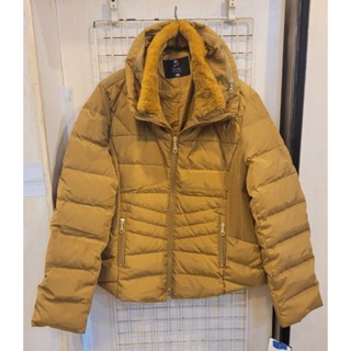 《Duvet》日本帶回全新正品！！香檳金色貴氣毛毛帽子80%防水羽絨外套