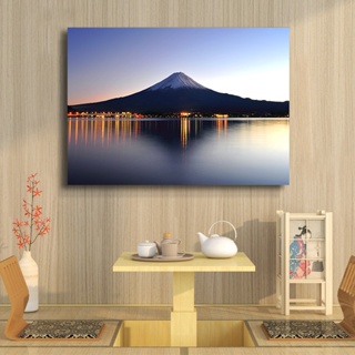 【千尋】日本富士山掛畫 日式風景攝影壁畫 玄關走廊沙發背景牆裝飾畫 日式無框畫 櫻花富士山牆畫