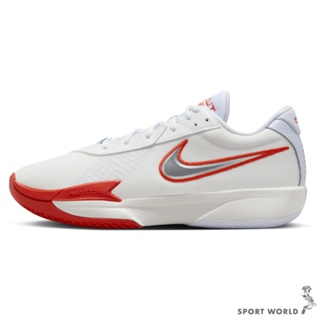 Nike 男鞋 籃球鞋 AIR ZOOM G.T. CUT ACADEMY EP 白紅銀【運動世界】FB2598-101