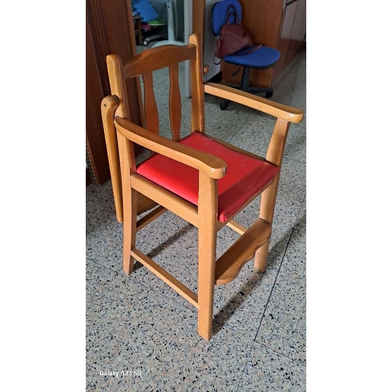 木製 原木 兒童餐椅 用餐椅 桃園面交