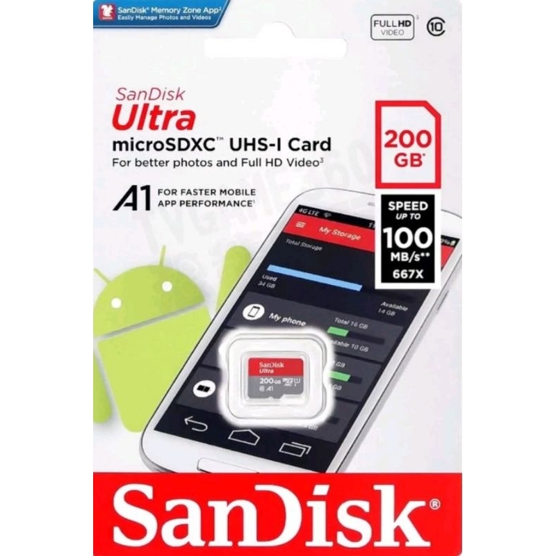 SanDisk 終身保固記憶卡 200G A1超高速等級
